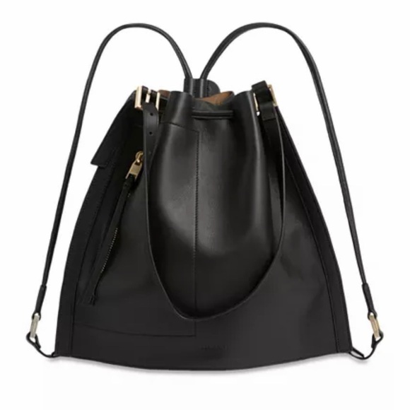 All Saints Alpha Medium Leather Backpack – Black - Picture 8 of 9